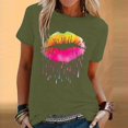 thumbnail image 2 of Birdeem Womens Fashion Printed Round Neck Short Sleeve T-Shirt Blouse Loose Tops, 2 of 6