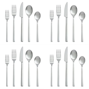 Better Homes & Gardens Holden Stainless Steel 20 Piece Flatware Set Satin Silver