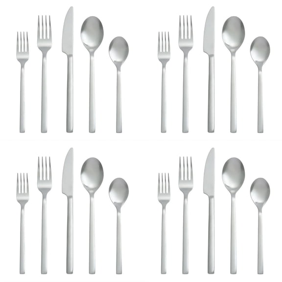 Better Homes & Gardens Holden Ensemble de couverts 20 pièces en acier inoxydable Argenté satiné