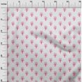 thumbnail image 2 of oneOone Silk Tabby Fabric Floral & Flying Swan Block Printed Craft Fabric BTY 42 Inch Wide, 2 of 4