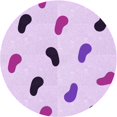 thumbnail image 1 of Ahgly Company Machine Washable Indoor Round Transitional Purple Area Rugs, 7' Round, 1 of 7