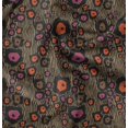 thumbnail image 1 of Soimoi Brown Poly Georgette Fabric Wild Animal Skin Decor Fabric Printed BTY 52 Inch Wide, 1 of 6