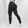 thumbnail image 5 of Dealovy Cargo Leggings for Women High Waisted Butt Lifting Workout Belly Control Running Yoga Pants with Flap Pockets, 5 of 5