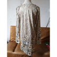 thumbnail image 2 of BJYX T-shirt Femmes Mesh Imprimé Floral Tops Irrégulière Ourlet Chemise Pull Manches Longues Col Rond Chemisiers, 2 of 5