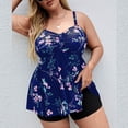 thumbnail image 1 of LSLJS Women Plus Size Bathing Suits Summer Print Two Piece Swimsuit Tankini Swimwear, 1 of 5