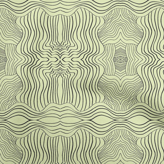 oneOone Rayon Light Yellow Fabric Moire Craft Projects Decor Fabric Printed By The Yard 56 Inch Wide