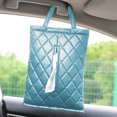 thumbnail image 4 of Save Big! Diamond Leather Car Tissue Box, Seat Back Hanging Tissue Holder, Car Interior Two-Use DIY Tissue Box, Stylish Paper Organizer for Car and Home, 4 of 7