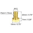 thumbnail image 2 of Unique Bargains Brass Hex Bolts, M12x20mm 2 Pack Fully Thread Grade 4.8 Machine Screws, 2 of 4