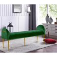 thumbnail image 2 of Meridian Furniture Owen 20"H Contemporary Velvet Bench in Green, 2 of 6