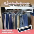 thumbnail image 2 of Extendable Closet Hanger Pull-Out Closet Valet Rod Adjustable Wardrobe Clothing Rail Top Mount Wardrobe rack Heavy Duty New, 2 of 10
