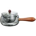 thumbnail image 2 of SHISUYAN Rotatory Teapot Long Handle Teapot Glass Filter Tea Kettle Portable Tea Ware, 2 of 7