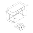 thumbnail image 3 of Monarch Specialties Computer Desk, Home Office, Laptop, Storage Drawers, 42"l, Work, Metal, Laminate, Grey, Black, Contemporary, Modern, 3 of 9