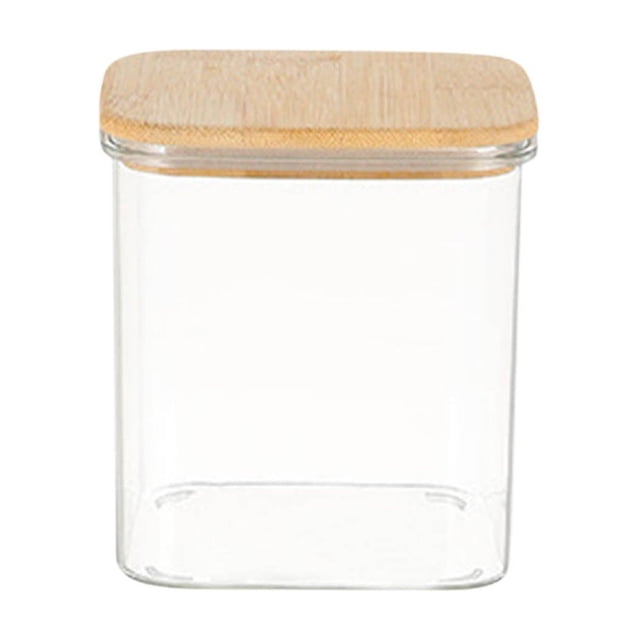 Food Storage Container for kitchen,Pantry Organizer Bins Containers Jars With Lids Spaghetti Pasta Storage Container For Kitchen Pantry Tall Clear Airtight Food Storage Jar With Sealing Wood Cover