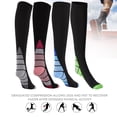 thumbnail image 3 of 1 Paire de Bas de Compression pour Hommes et Femmes Varices Anti-Fatigue Vol Course Gris-P/M, 3 of 12