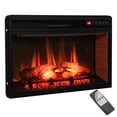 thumbnail image 1 of Gymax 1400W 26 Inch Electric Fireplace Insert 4777 BTU Recessed Freestanding Fireplace w/ Remote, 1 of 10