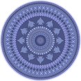 thumbnail image 1 of Ahgly Company Jeans Ronds Lavables en Machine Intérieur Transitionnel Tapis Bleu, 7 Pieds Rond, 1 of 7