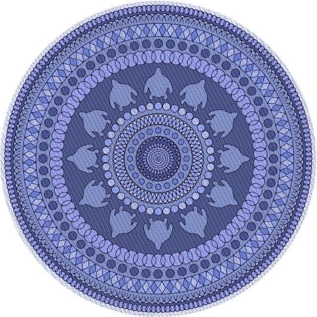 Ahgly Company Jeans Ronds Lavables en Machine Intérieur Transitionnel Tapis Bleu, 7 Pieds Rond