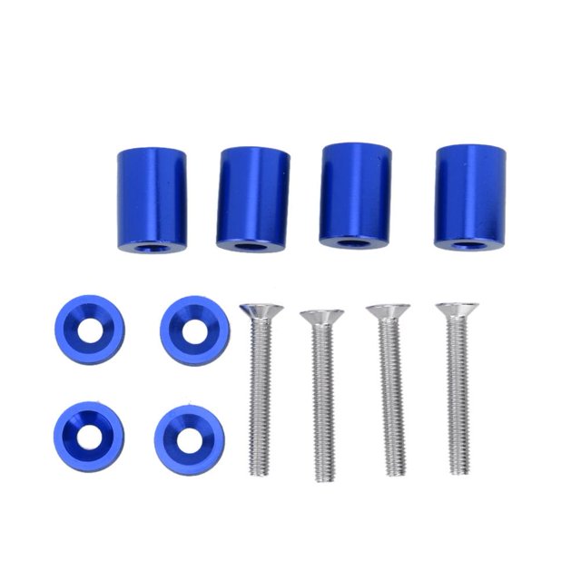 Fyydes Aluminium Entretoise Riser, Voiture en Alliage d'Aluminium Moteur Capot Ventilation Entretoise Riser Ajustement pour Moteur de 6mm, Kit Entretoise Riser