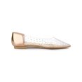 thumbnail image 3 of BLISSFUL STEP Women's Shoes Rhinestone Clear Pointed Toe Slip On Ballet Flats Champagne Gold 7, 3 of 8