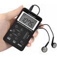 thumbnail image 2 of Mini Radio Stéréo Portable, rechargeable, Récepteur Numérique dsp Am Fm 2 Bandes avec Écouteurs (Noir), 2 of 4