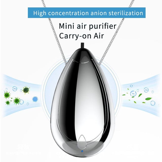 SuoKom New Necklace Neck Hanging Portable Gas Purifier Mini Negative Ionic Gas Purifier