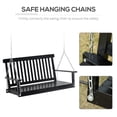 thumbnail image 4 of Outsunny 2-Seater Porch Swing Outdoor Patio Swing Chair with Slatted Design, 4 of 10