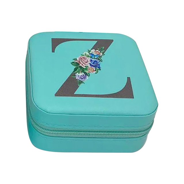 Dvkptbk Jewelry Storage 26 Letters Earring Jewelry Display Storage Box Case Organizer Flannel Tray Holder Gift Storage Trunks & Bag