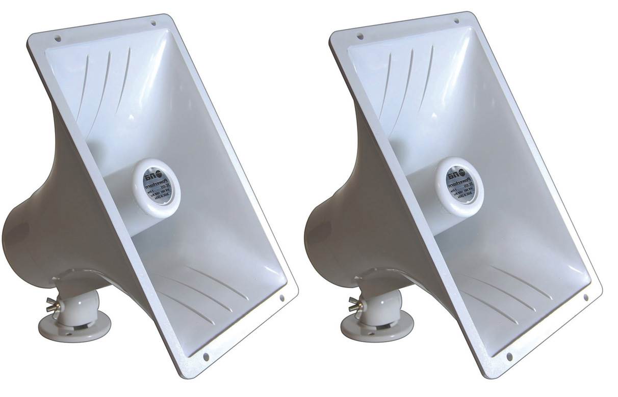 2) Nippon TC55 200W Intérieur/extérieur Haut-Parleurs à Klaxon Puissants TC-55 Blanc 8 Ohms