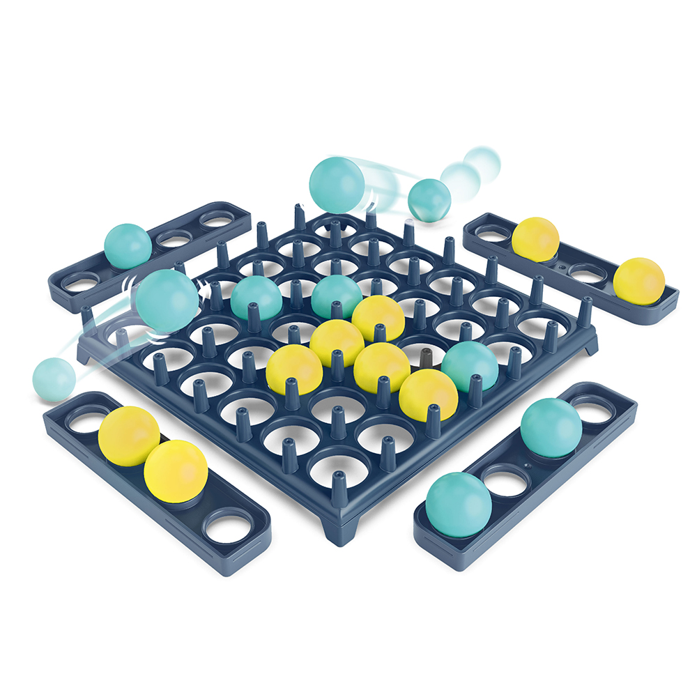 Jeu de plateau de fête des balles rebondissantes, jeu de table compétitif à deux joueurs avec balles à rebond, jeu de stratégie interactif familial avec cartes assorties, cadeau jouet pour enfants et