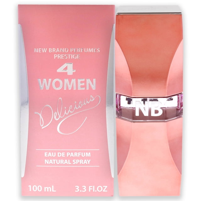 4 Femmes Delicioud par New Brand pour Femmes - Vaporisateur EDP 3.3 oz