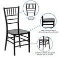 thumbnail image 3 of Bowery Hill Elegance Stacking Chiavari Dining Chair in Black, 3 of 9