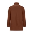 thumbnail image 4 of Timegard Sweaters for Women High Neck Long Sleeve Split Oversized Pullover Fall Winter Loose Knit Tops, 4 of 5