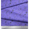 thumbnail image 3 of Soimoi Purple Poly Georgette Fabric Infographics Education Theme Decor Fabric Printed Yard 42 Inch Wide, 3 of 3