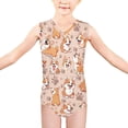 thumbnail image 2 of Maillot de Bain une Pièce pour Filles 3-14 Col en V Maillot Sans Manches, 2 of 5