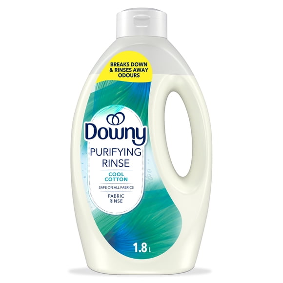 Downy Purifying Rinse Laundry Odour Remover, Cool Cotton Scent, Fabric Softener and Laundry Odour Removal Rinse, Fights Odours at the source, HE Compatible 1.83L