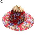 thumbnail image 1 of Bamboo Foldable Hand Fan Sun Hat Foldable Bamboo Fan For Traveling Outdoor N0W1, 1 of 9