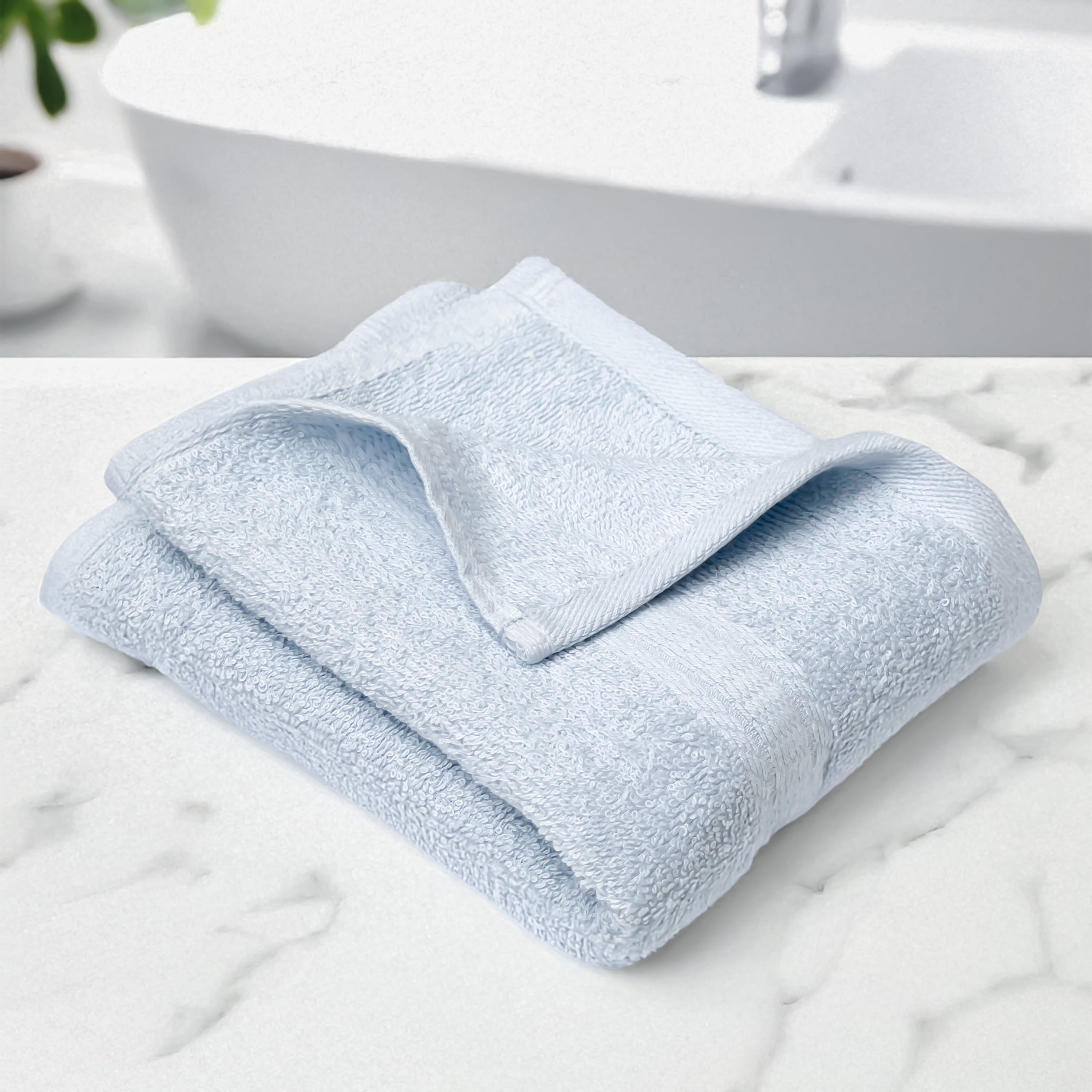 Mainstays Basic Washcloth, Soft & Durable, 100% Cotton