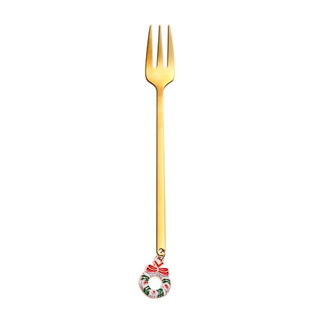 Christmas Coffee Table Decorations Home Christmas Decorations Metal Coffee Fork Stirring Spoon Christmas Table Decorations New Year Christmas Party Table Decorations