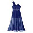 thumbnail image 3 of RUNQHUI Robe Princesse à Volants pour Enfants Filles Combinaison en Tulle Floral Broderie Robe en Chiffon Bleu Marine 12, 3 of 7