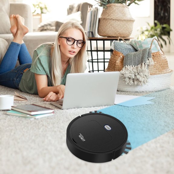 TopLLC Educational Toddler Toys Robot Vacuum Cleaner Sweeping Robot Ultra Slim Quiet Cleans Hard Floors To Medium-Pile Carpets Integral Memory Multiple Cleaning Modes Vacuum Kids Toys on Clearance