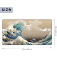thumbnail image 2 of Large Mouse Pad 31.4 x 15.7inches 3mm XXL Extended Gaming Mouse Pad Mat with Non-Slip Base Stitched Mousepad for Computer,Office,Keyboard and Laptop-Waves，Waterproof Desk Mat, 2 of 5