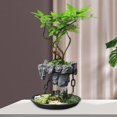 thumbnail image 2 of Pot de Plante en Chaîne de Fer Jardinière Butterfly Décorative avec Trou de Drainage Pot de Fleurs Rond avec Rocaille, 2 of 8