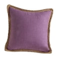thumbnail image 2 of Fridja Purple Couch Pillow Covers 18x18 Inch, Soft Solid Color Retro Decorative Square Lightweight Practical Throw Pillow Covers Farmhouse for Sofa Living Room Bed, 2 of 6