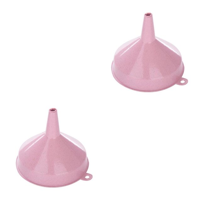 maskred Kitchen Mouth Canning Food Funnel Cup Filter Tools Straw pink S 2Set