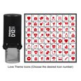 thumbnail image 3 of Printtoo Personalized Love Theme Icons Round Rubber Stamp Self Inking Stamper 12 mm-Violet, 3 of 7