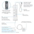 thumbnail image 2 of Globe Electric 3-ft 8-Outlet White Surge Protector Power Strip with Extendable 2-Port USB Hub, 2 of 5