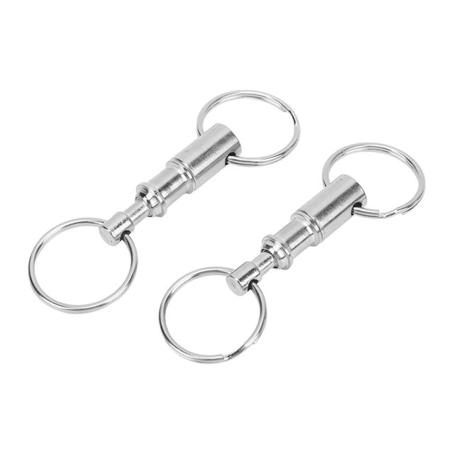 Double Clé Fendue, 2PCS Double Porte-Clés à Libération Rapide Portable Léger Classique Durable pour Sac à Dos