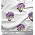 thumbnail image 1 of Soimoi Modal Satin Fabric Leaves & Floral Block Print Fabric by Yard 42 Inch Wide, 1 of 3