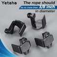thumbnail image 4 of 8 Pack Boat Bumper Clips, Pontoon Boat Fender Clips Adjusters Boat Square Rail Fender Hanger for Docking, Pontoon Fender Clips for 1 Inch - 1.25 Inch Square Tube, Black, 4 of 4