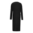 thumbnail image 3 of Yuyuzo Womens Maxi Cardigans Long Sleeve Open Front Ribble Knit Solid Color Sweater Outwear Coat Cardigan, 3 of 5
